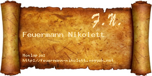 Feuermann Nikolett névjegykártya